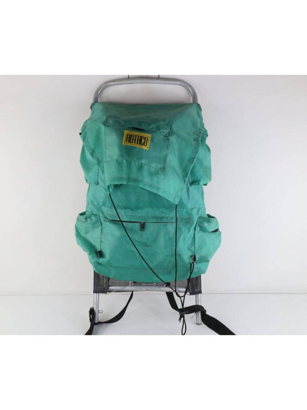 Vtg 80s 90s Rothco Distressed Hiking Trekking External Frame Backpack Pack USA